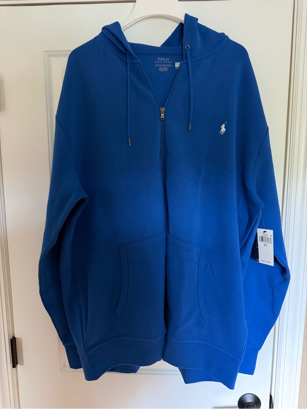 Polo by Ralph Lauren Men’s Bright Blue Full-Zip Hoodie